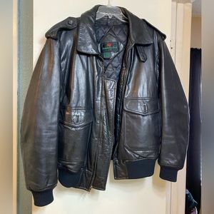 Vintage Abercrombie and Fitch leather jacket Size M